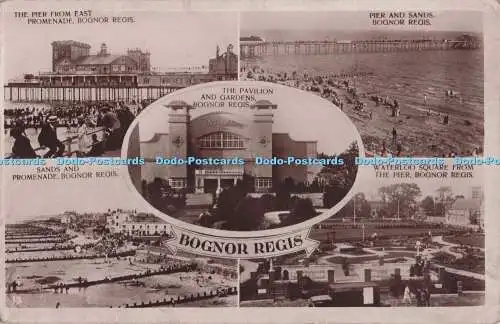 R701508 Bognor Regis. Sand und Promenade. Waterloo Square vom Pier. Der Pi