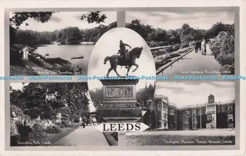 R701537 Leeds. Waterloo Lake Roundhay Park. Kanalgärten. Hof. Mansion Te