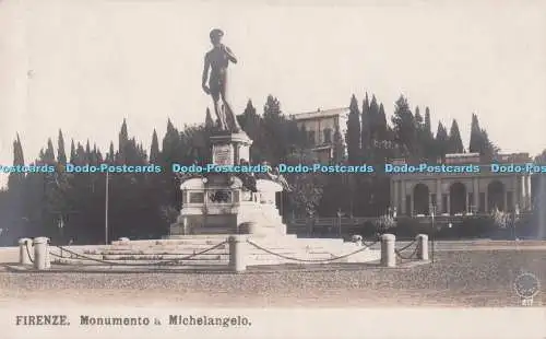 R699199 Firenze. Monumento Michelangelo. N.P.G. Diffida