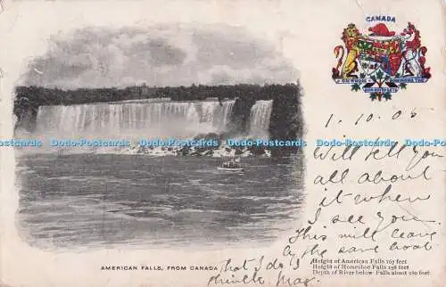 R705254 American Falls. Aus Kanada. 1905