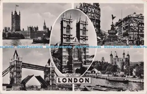 R703851 London. Tower Bridge. A. V. Fry. RP. Multi View