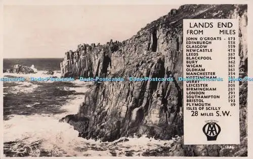 R703859 Lands End. Von Meilen. RP. Postkarte