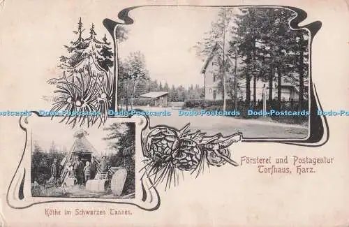 R705338 Forsterei und Postagentur. Torhaus. Harz. Kothe im Schwarzen Tannen. R.