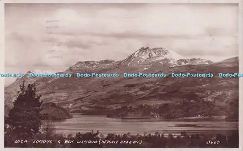 R701760 Loch Lomond und Ben Lomond. Valentine and Sons Ltd. RP. 1952