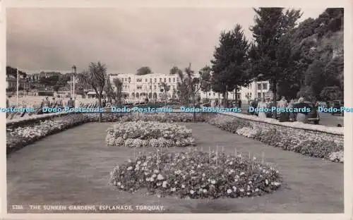 R699470 Torquay. Die versunkenen Gärten. Esplanade. Nahe. Echtfoto Postkarte