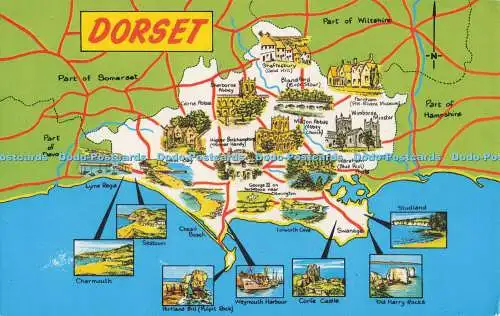 R705612 Dorset. Bildkarte von Dorset. J. Arthur Dixon