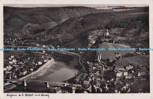 R702075 Cochem a. d. Mosel. Blick vom Pinnerkreuz auf Fluss und Ort. Foto Thiel