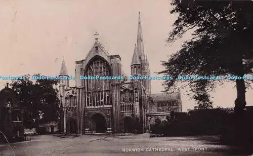 R702081 Norwich Cathedral. Westfront. Norvic Mill Echtfotoserie