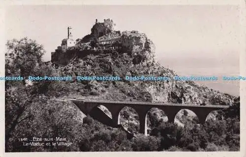 R702084 Eze sur Mer. Le Viaduc et le Village. La Cigogne