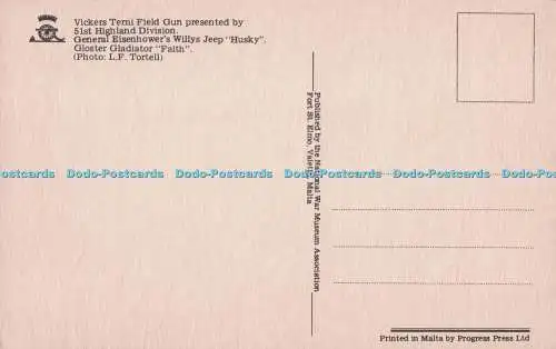 R704273 Vickers Terni Field Gun präsentiert von 51st Highland Division. General Eis