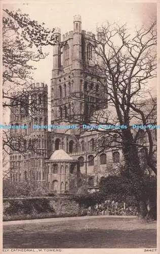 R707771 Ely Cathedral. W. Türme. Photochrom. London und Tunbridge Wells
