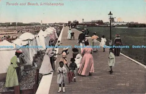 R708572 Littlehampton. Parade und Strand. W. Wareham