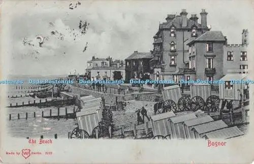 R708583 Bognor. Der Strand. W. H. Postkarte