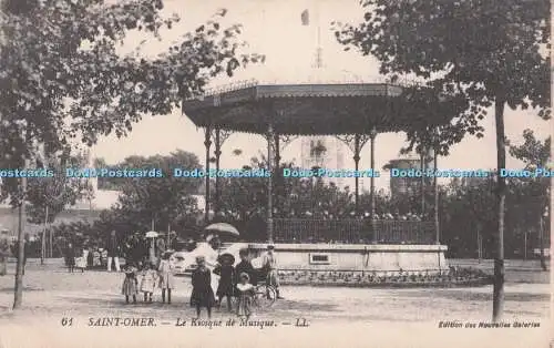 R709195 Saint Omer. Le Kiosque de Musique. LL. 61. Nouvelles Galeries. Levy Fils