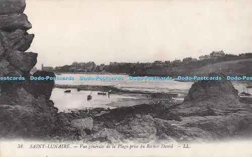 R709227 Saint Lunaire. Vue Generale de la Plage Prise du Rocher David. LL. 58