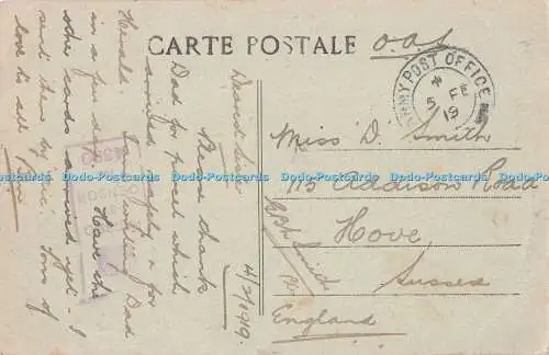 R709882 Marseille. Le Prado. Z. Z. PM. Armee Postamt. 1919