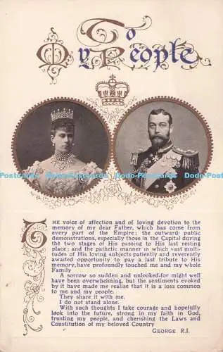 R708198 H.M. King George V. And Princess Mary. C. W. Faulkner. London