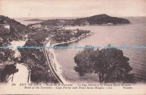 R709338 Env. De Nice. Straße der Corniche. Cape Ferrat und Point Saint Hospice.