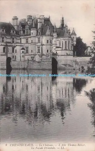 R709370 Chenonceaux. Le Chateau. L Aile Thomas Bohier. La Facade Orientale. LL.