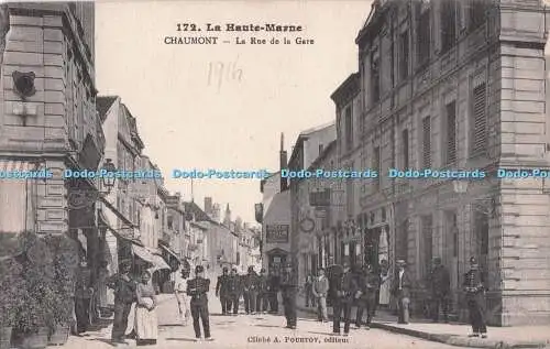 R710088 La Haute Marne. Chaumont. La Rue de la Gare. A. Pourtoy