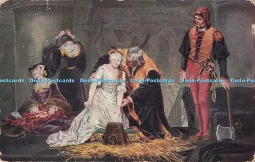 R710518 Hinrichtung von Lady Jane Grey. Sturm und Polden. PM. London. 1907