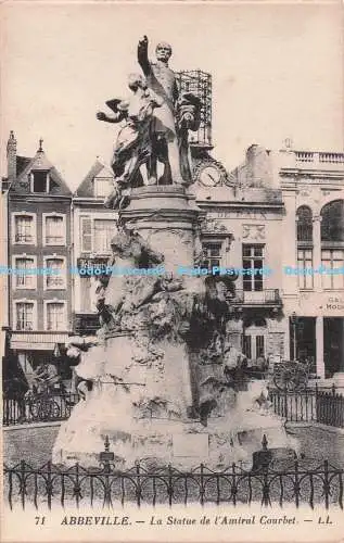 R710583 Abbeville. La Statue de l Amiral Courbet. LL. 71. Levy et Neurdein Reuni