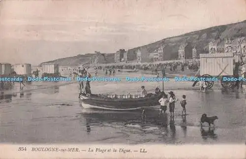 R710604 Boulogne Sur Mer. La Plage et la Digue. LL. 354. Levy Fils. Paris