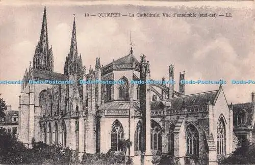 R711382 Quimper. La Cathedrale. Wertvolles Ensemble. LL. 10. Levy et Neurdein Reunis.