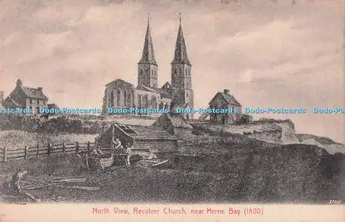 R710940 North View. Reculver Kirche in der Nähe von Herne Bay. F. G. Holman