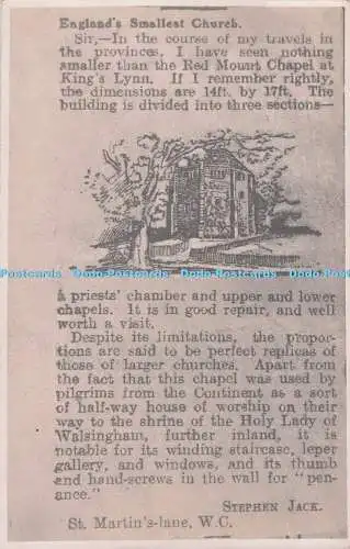 R710972 England kleinste Kirche. Stephen Jack. St. Martin Lane. T.I. C