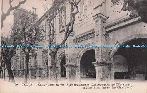 R711127 Touren. Cloitre Saint Martin. Stil Renaissance. Start du XVI Styl