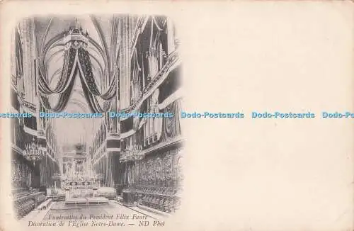 R712372 Funerailles du President Felix Faure. Dekoration de l Eglise Notre Dame.