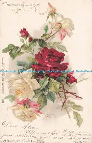 R713075 Die Rosen der Liebe glücklich. stecken. Art. Nr. 3630. 1902
