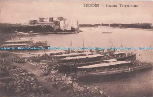 R711771 Brindisi. Stazione Torpediniere. Postkarte