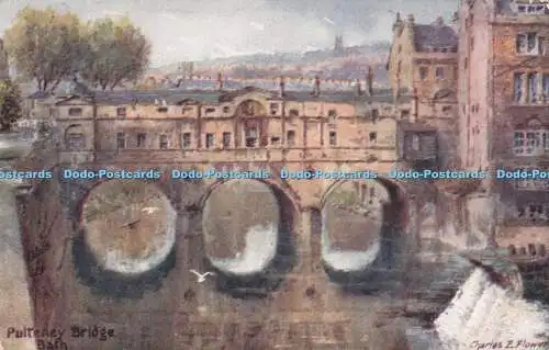 R713111 Badewanne. Pulteney Bridge. stecken. Oilette. Nr. 4014. Charles E. Flower