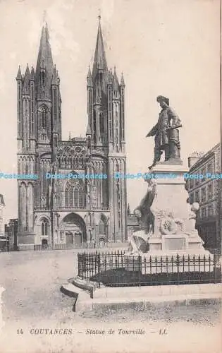 R711835 Coutances. Statue de Tourville. LL. 14. Levy Fils. Paris. Versailles. Mo