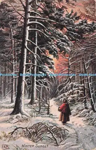 R713150 Winter Sonnenuntergang. Winter im Wald. stecken. Oilette. 9326. F.A.R.PM. Nein