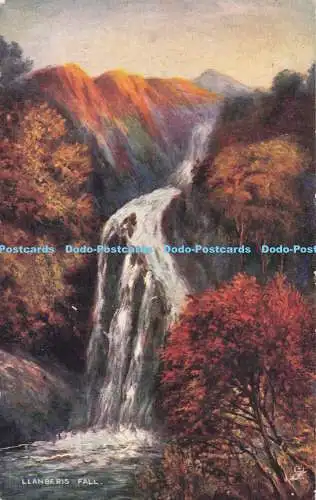 R712524 Llanberis Fall. stecken. Oilette. Malerisches Nordwales. Serie. I. 1722