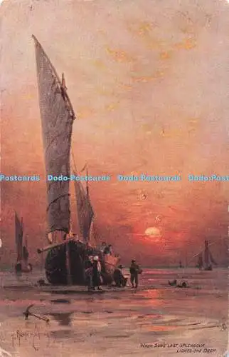 R712558 When Suns Last Splendour. Leuchtet die Tiefe. stecken. Oilette. Sommermeer. T