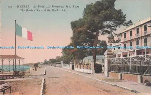 R711936 Hyères. Der Strand. Spaziergang vom Strand. LL. 149. Levy et Neurdein Reunis.