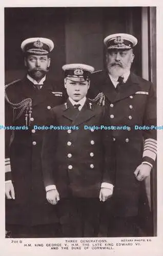 R713285 Drei Generationen. H. M. King George. H. M. Der verstorbene König Eduard VII. Ro