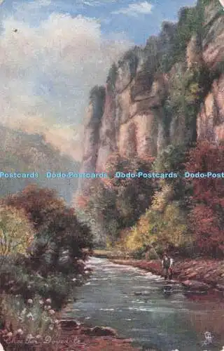 R712766 Dovedale. Chee Tor. Malerischer Derbyshire. stecken. Oilette. 7122. PM. Bur