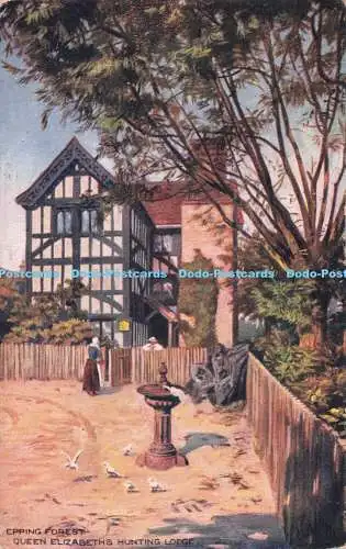 R712827 Epping Forest. Queen Elizabeths Hunting Lodge. stecken. Oilette. 7399