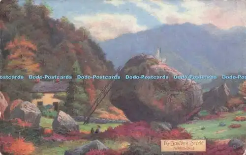 R712890 Borrowdale. Der Bowder Stein. Derwentwater. stecken. Oilette. 8572. E. Lang
