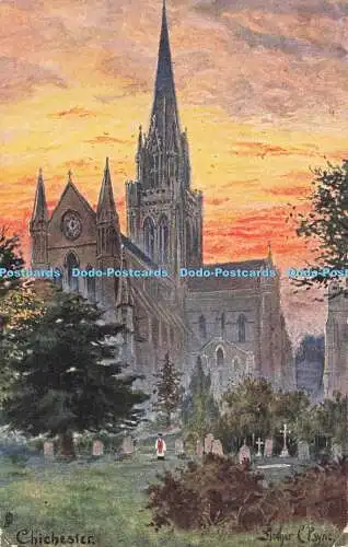 R715321 Chichester. Englische Kathedralen. Raphael Tuck and Sons. Oilette. Postkarte
