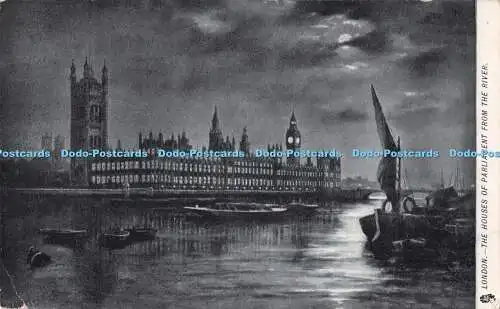 R715450 London. Das House of Parliament vom Fluss aus. Raphael Tuck and Sons. R