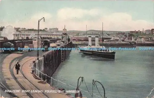 R715575 Boulogne. Boot verlässt Folkestone Harbour. Upton Bazaars. Folkestone. 19