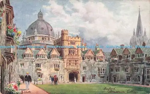 R714908 Oxford. Brasenose College. stecken. Oilette. Serie. I. 7643. H. B. Wimbush