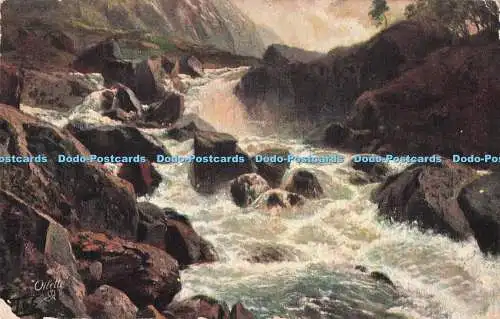 R715704 Norwegen. Wasserfall in der Nähe von Odde. Raphael Tuck and Sons. Oilette. Breite Breite B