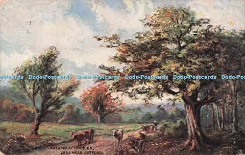 R715862 Autumn Afternoon. Fahrspur in der Nähe von Catford. Malerisches England. Raphael Tuck a